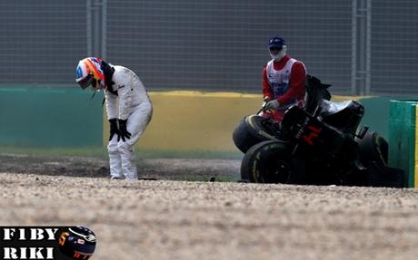 Alonso tuvo fuerte accidente Australia: culpa Gutierrez