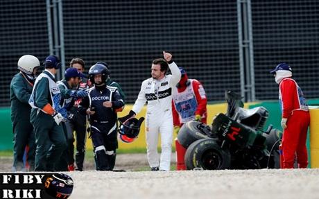 Alonso tuvo fuerte accidente Australia: culpa Gutierrez
