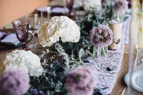 decoración boda hortensias www.bodasdecuento.com