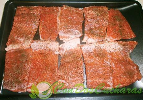 Trucha especiada al horno Trucha especiada al horno.