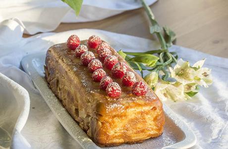 PASTEL O GÂTEAU INVISIBLE DE MANZANAS Y FRAMBUESAS