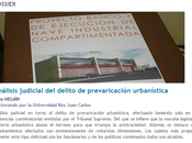 Artículo sobre delito prevaricación urbanística