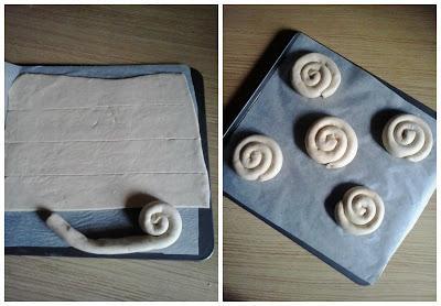 Caracolas de nutella con hojaldre casero 