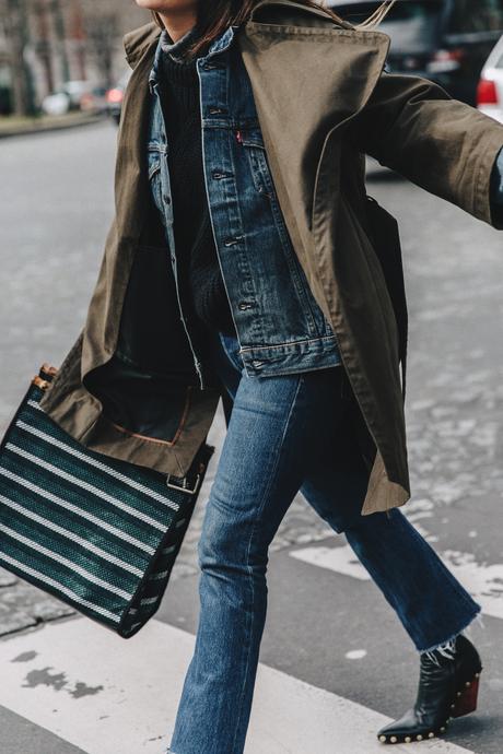 Layers-Denim_Levis-Parka-Striiped_Basket-Outfit-Celine_Boots-Street_Style-1