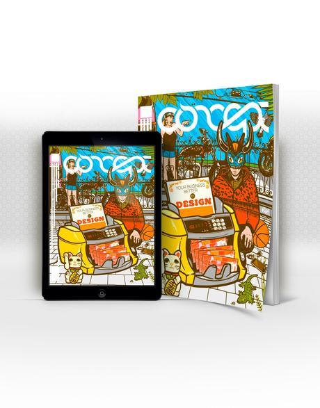 Mock-up Tableta y portada de revista