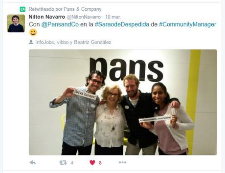 Crónica del #SaraodeDespedida de @PansandCo pansandco sarao photocall infojobs