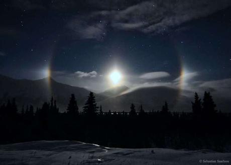 Paraselenes en Alaska