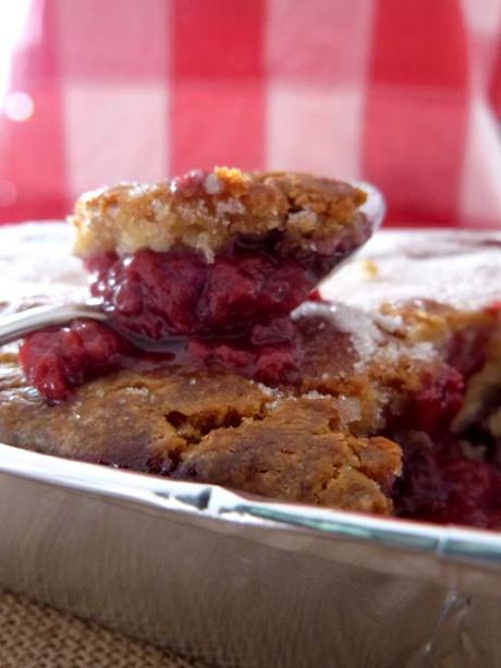 cobbler de frambuesas | el postre más fácil del mundo