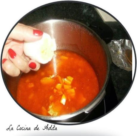 Potaje de garbanzos con arroz