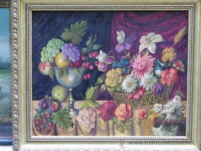 Pintores que pintan flores y frutas