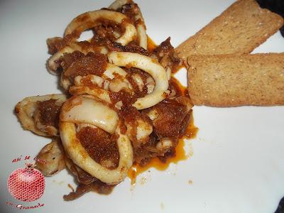 Calamar con sobrasada al estilo de Mallorca. Calamar con sobrasada al estilo de Mallorca.