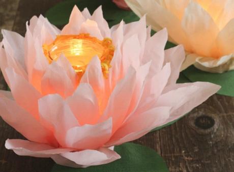 DIY faroles en forma de flor