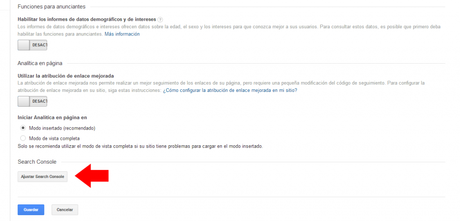 Soluciones al “not provided” de Google ajustar search console
