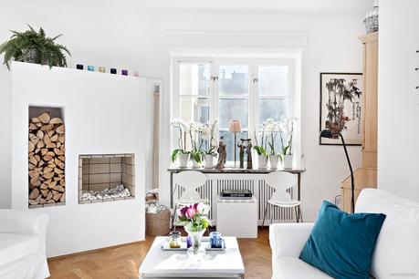 minipisos interiores pequeños estilo nórdico escandinavo espejos en el salon distribución pisos pequeños decoración pisos pequeños decoración interiores decoración espejos blog decoración nórdica ampliar espacio decoracion 