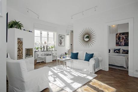 minipisos interiores pequeños estilo nórdico escandinavo espejos en el salon distribución pisos pequeños decoración pisos pequeños decoración interiores decoración espejos blog decoración nórdica ampliar espacio decoracion 