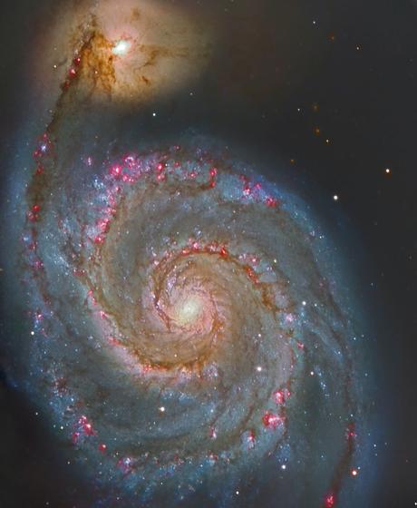 M51 por el Gran Telescopio de Canarias
