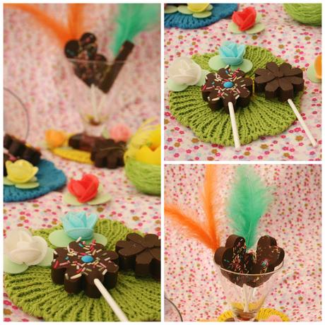 Piruletas de chocolate