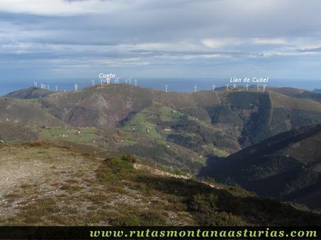 Pico Cueto y Llan de Cubel desde Aguión