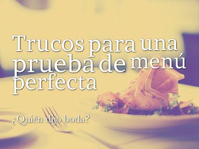 Trucos para una prueba de menú perfecta