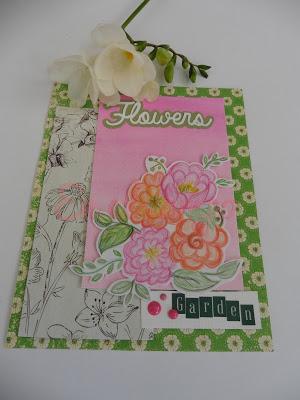 Tarjeta de primavera: flores. Tarjeta de primavera: flores.