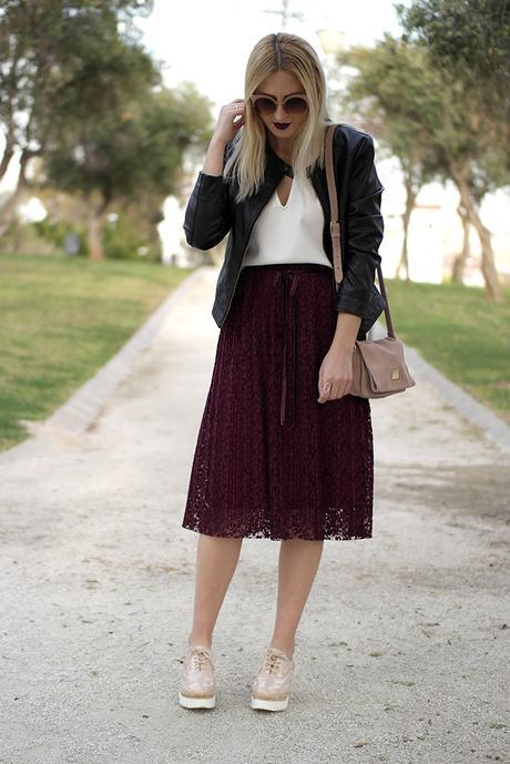 LACE SKIRT & PLATFORMS