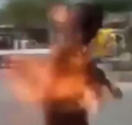 teléfono móvil-fuego