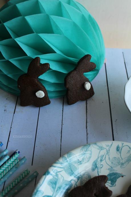 Galletas de chocolate para Pascua - Bunny easter cookie