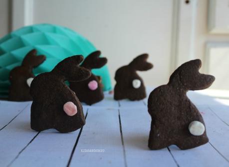 Galletas de chocolate para Pascua - Bunny easter cookie