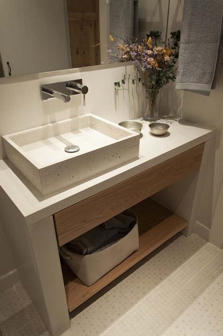 Reformas Barcelona estilo nórdico escandinavo estilo nórdico barcelona Encimera de piedra gris encimera cocina madera cocinas nórdicas modernas cocina con isla blog decoración nórdica 