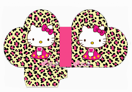 Molde de cajitas de souvenirs Hello Kitty para imprimir