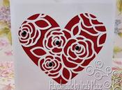 Silhouette Cameo Sobre para Invitaciones Flourish Heart