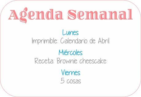 Agenda Semanal 28/03 - 3/04 Agenda Semanal 28/03 - 3/04