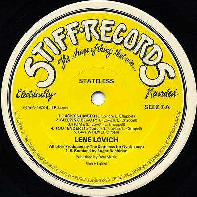 Lene Lovich -Stateless Lp 1979 (1978)