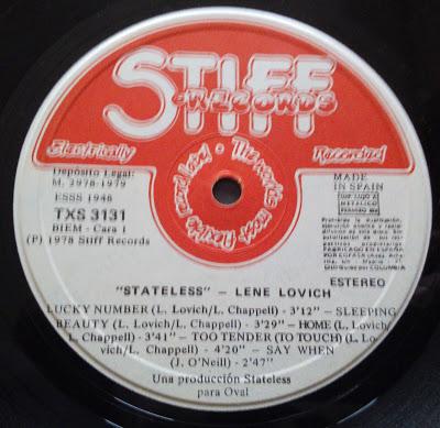 Lene Lovich -Stateless Lp 1979 (1978)