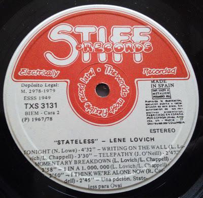 Lene Lovich -Stateless Lp 1979 (1978)