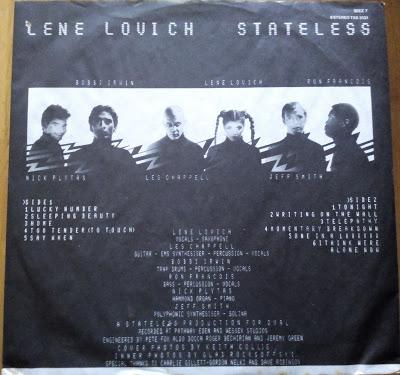 Lene Lovich -Stateless Lp 1979 (1978)