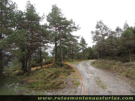 Desvío a la izquierda para ir al Fonteblanca
