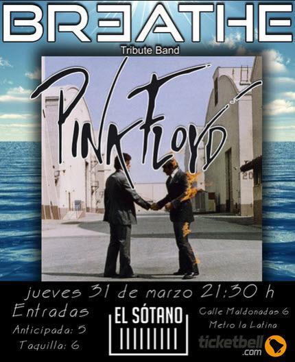Concierto Tributo a Pink Floyd en El Sótano 