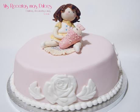 TARTA DECORADA MAMÁ Y BEBÉ