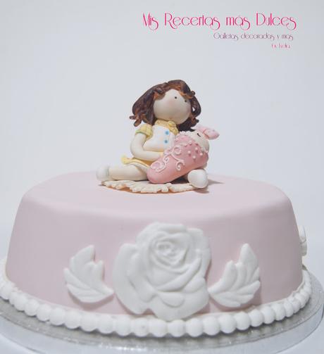 TARTA DECORADA MAMÁ Y BEBÉ