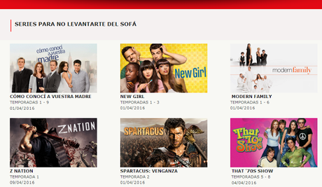 ESTRENOS NETFLIX ESPAÑA - ABRIL 2016