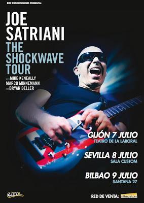 Joe Satriani en julio en Gijón, Sevilla y Bilbao