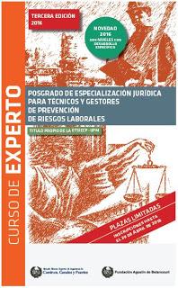 Interesante Posgrado de Especialización Jurídica para Técnicos y Gestores de PRL.