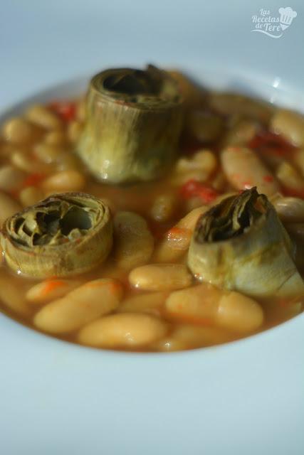 Alubias blancas astiruanas con alcachofas tererecetas las recetas de tere 05 Alubias blancas astiruanas con alcachofas tererecetas 05