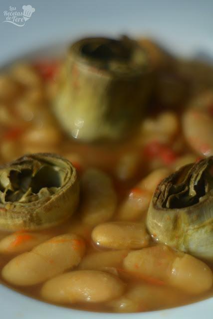 Alubias blancas astiruanas con alcachofas tererecetas las recetas de tere 04 Alubias blancas astiruanas con alcachofas tererecetas 04