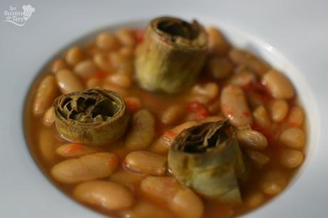 Alubias blancas astiruanas con alcachofas tererecetas 03