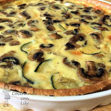 Quiche De Champiñón y Calabacín