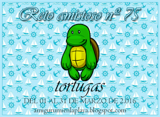 CAMISETA CON APLIQUE DE TORTUGA EN FIELTRO /RETO AMISTOSO Nº 75