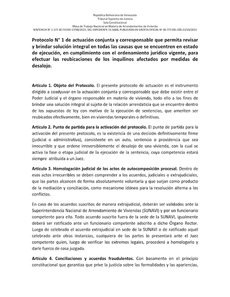 EL RECREO-MOVIMIENTO DE INQUILINOS. Actividades en ejecución