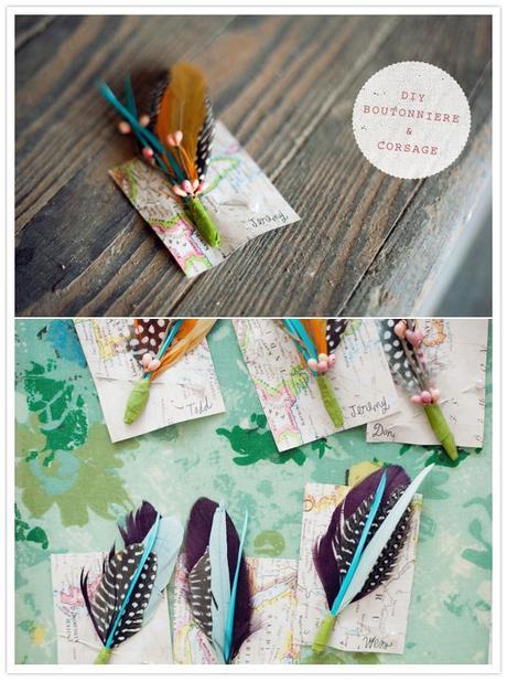 Prendido con plumas DIY